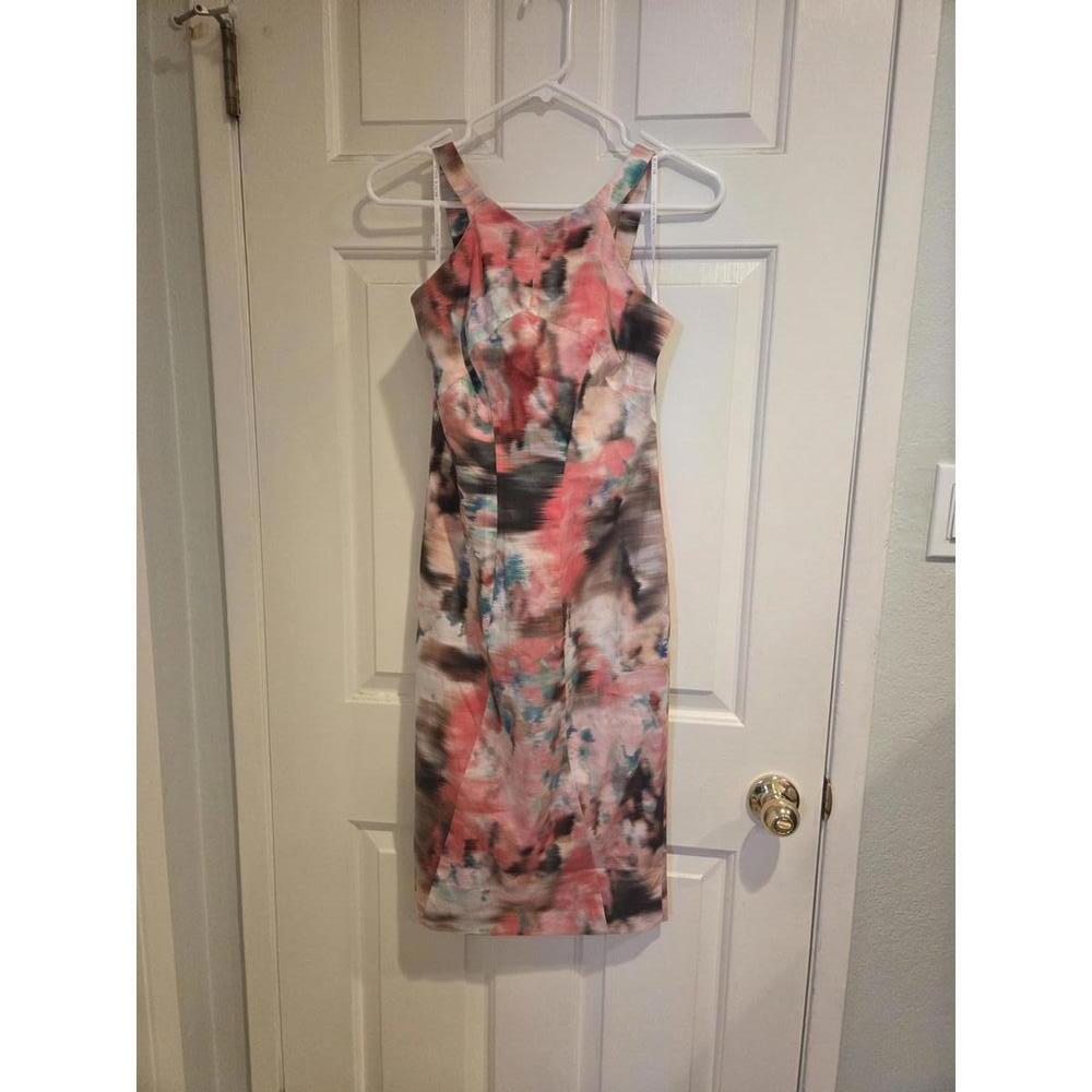 Black Halo Printed Sleeveless Midi Dress Size 2